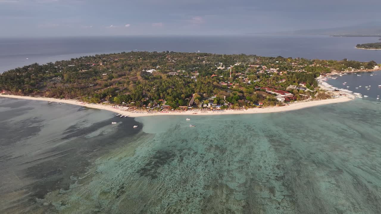 Gili Air Island, Indonesia. Beautiful small paradise island, leisure, relax holiday in Indonesia.