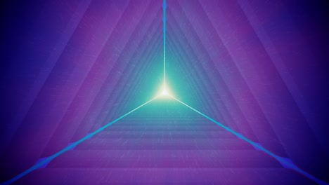 túnel triangular violeta y partículas