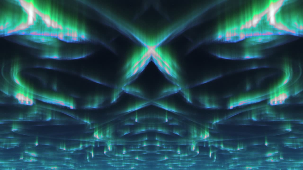 Digital Abstract Depiction of the Aurora Borealis Against a Backdrop of the Night Sky