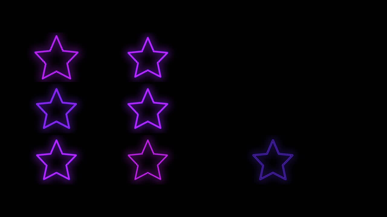 patrón de estrellas moradas con luz led en estilo club.