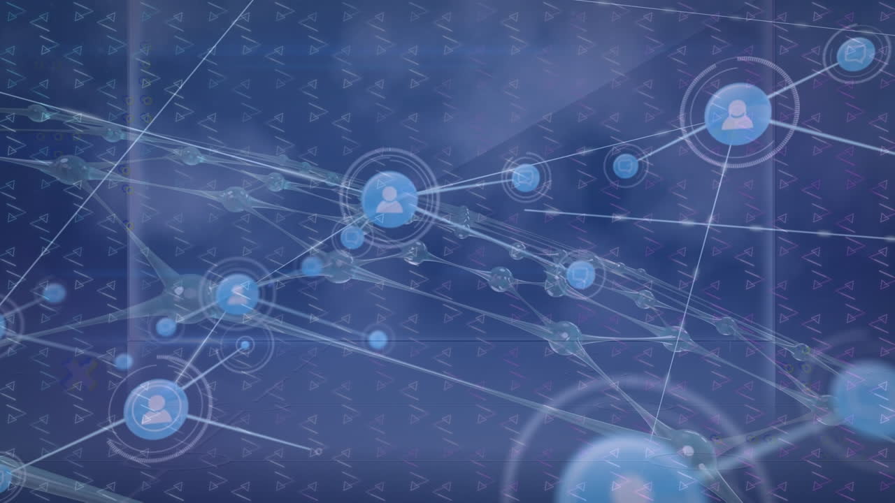 animación de la red de conexiones a través de marcadores y patrones