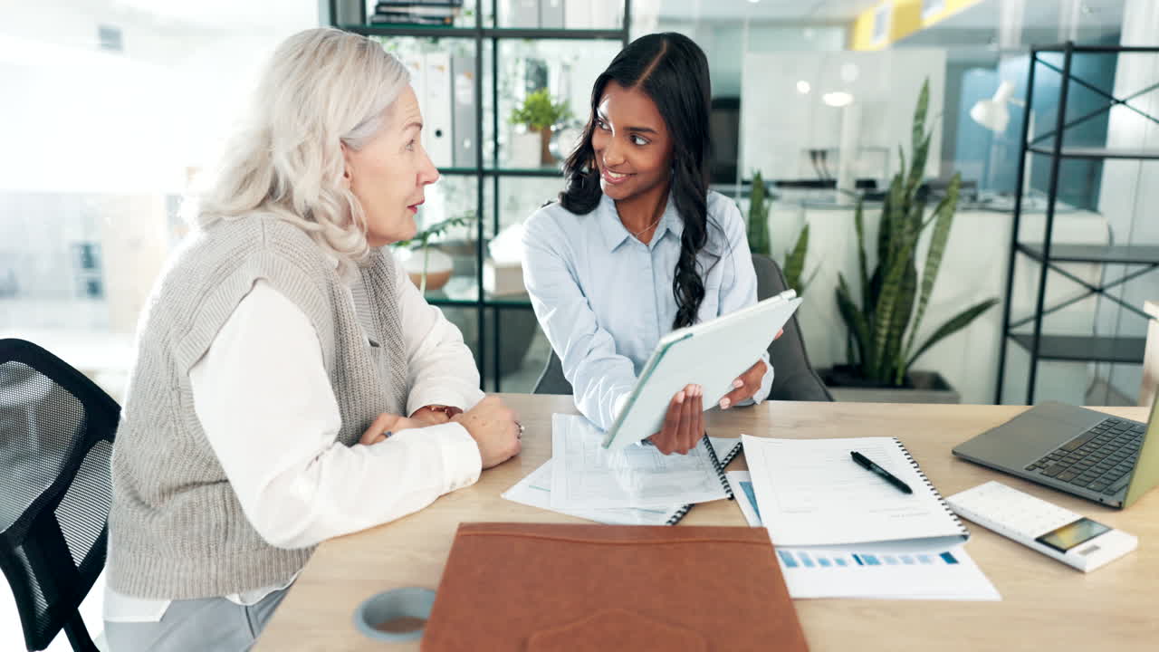 Business woman, clients meeting