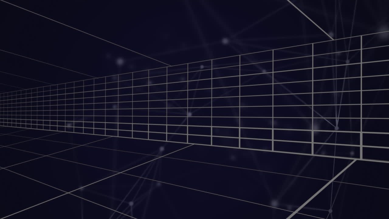 이동하는 그리드 라인과 네트워크