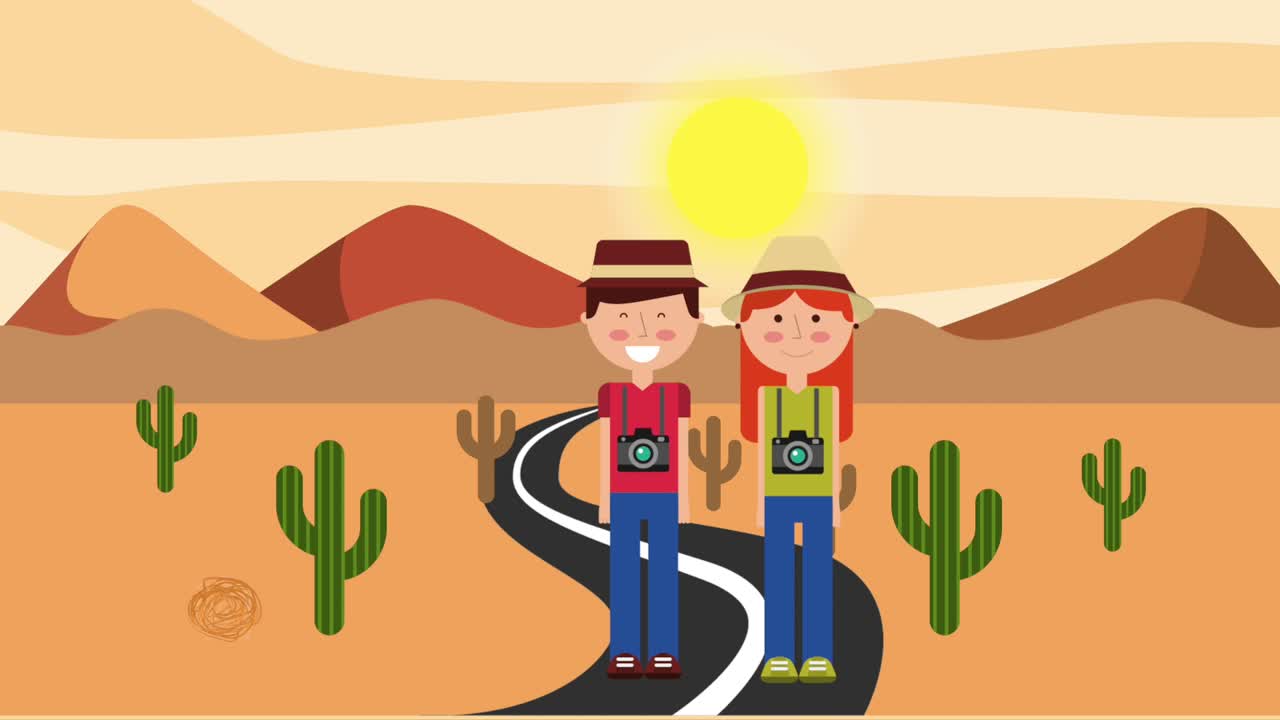 사람들이 여행하는 시간