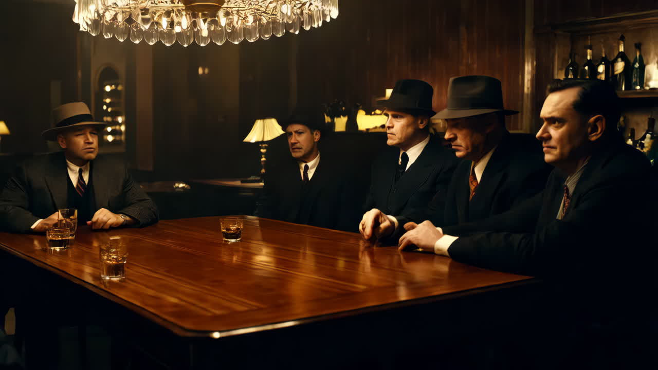 Gangster Meeting in a 1920s/30s Bar