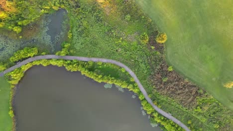 mother nature wonder fishing pond at liberty park clarksville aerial