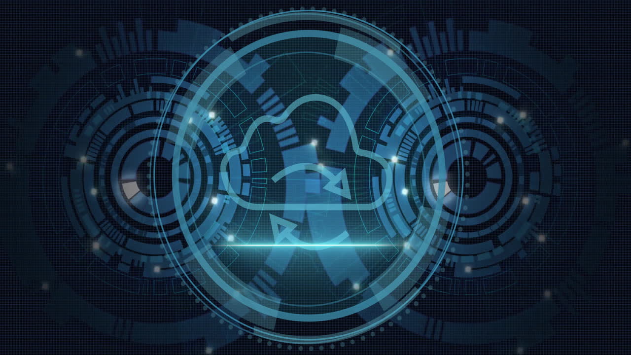 Animation of digital cloud over scopes scanning