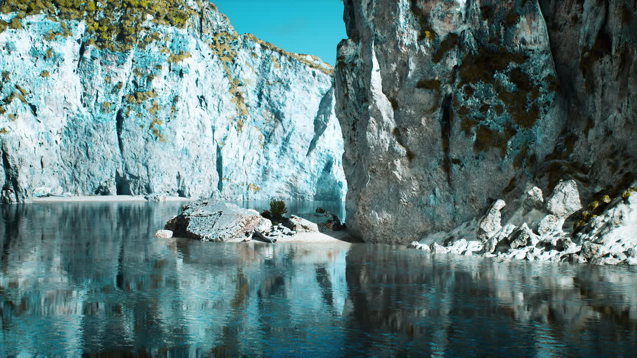 寒い晴れた日のケープ・クリフの風景