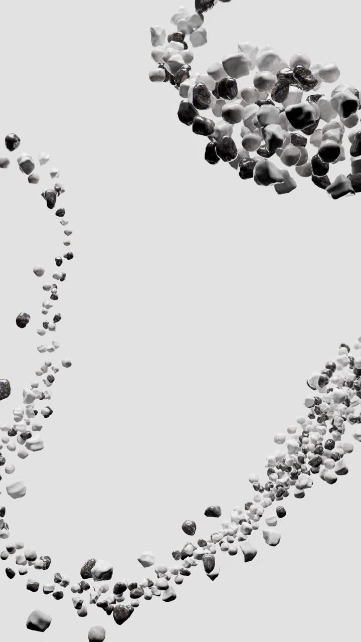 Abstract Black and White Pebbles