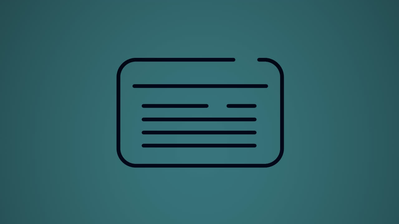 animación del icono de la nota negra moviéndose sobre un fondo azul