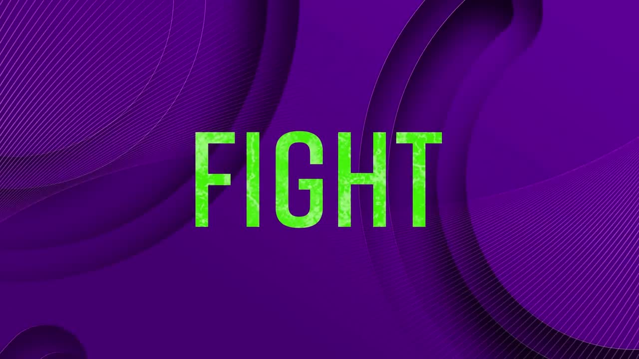 animación del texto de lucha sobre las formas