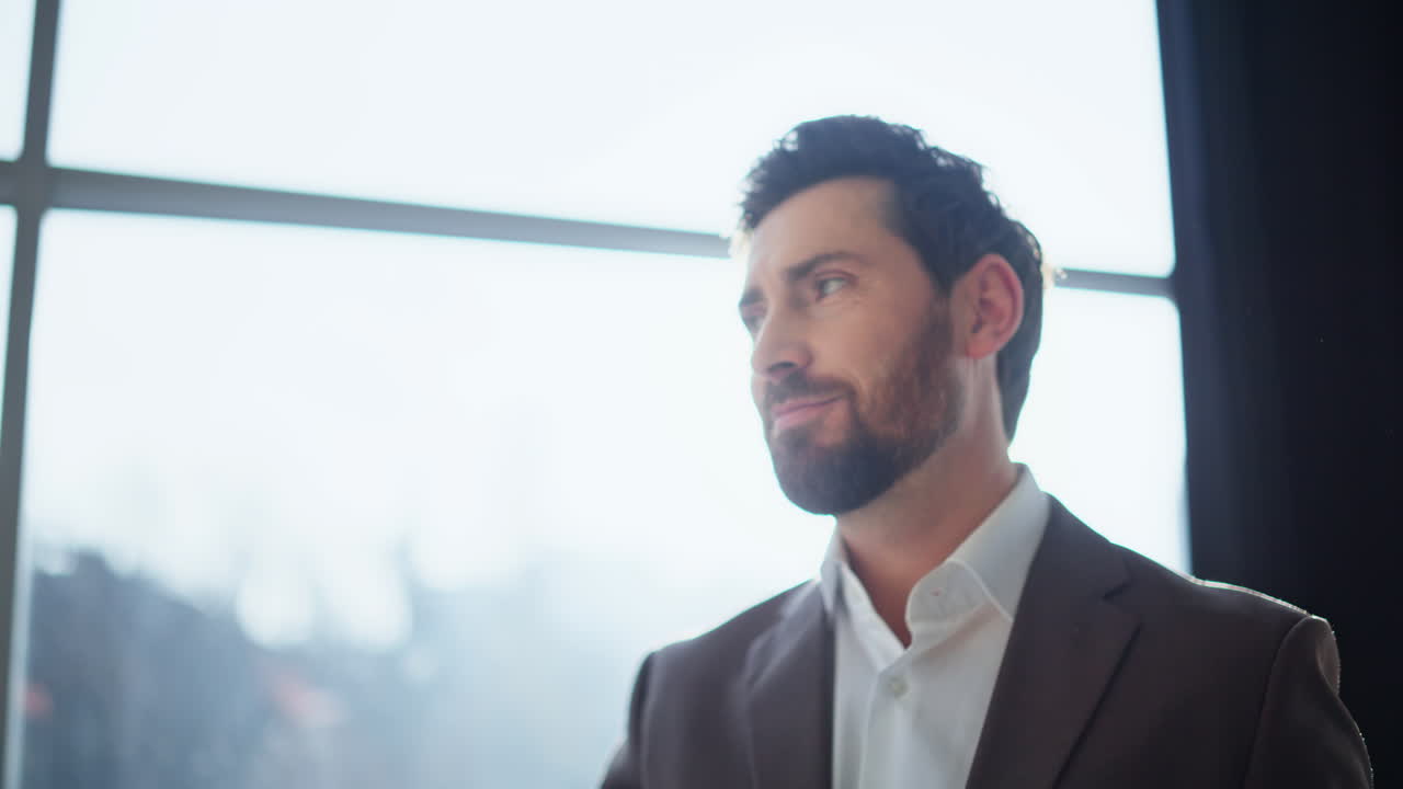Smiling businesswoman shaking hand businessman at productive meeting closeup