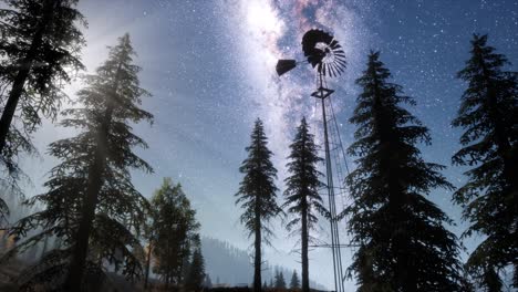 Retro-Windmill-in-Mountain-Forest