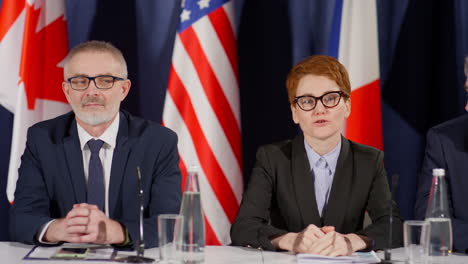 country representatives speaking at press conference