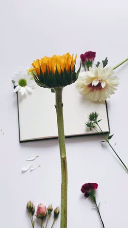 beautiful floral arrangement with sunflower and other flowers