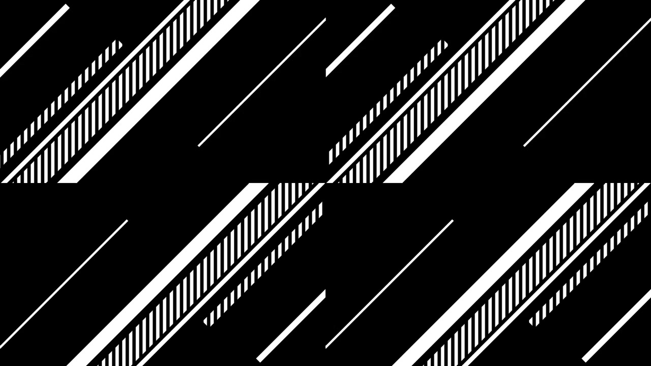 Dynamic Black and White Geometric Abstract Animation Loop