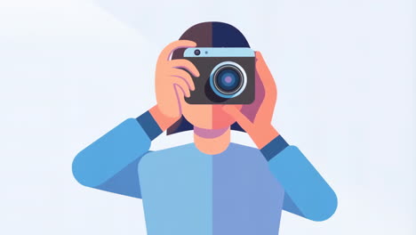 person holding a camera and taking a picture