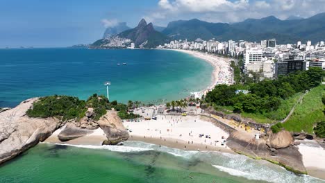 arpoador beach at downtown rio de janeiro in rio de janeiro brazil