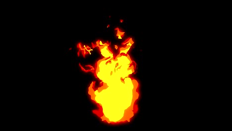 fire lightning animation, cartoon comic animation, flame loop background,