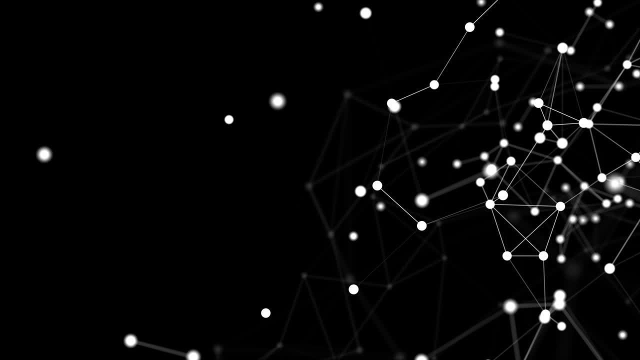 Connected polygons plexus geometric Loop background.