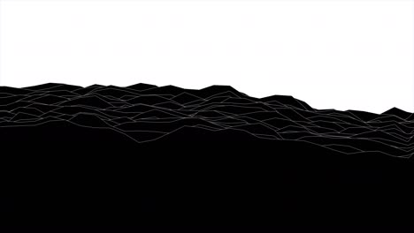 black ocean wave low polygon background