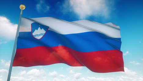 4k highly detailed flag of slovenia loopable