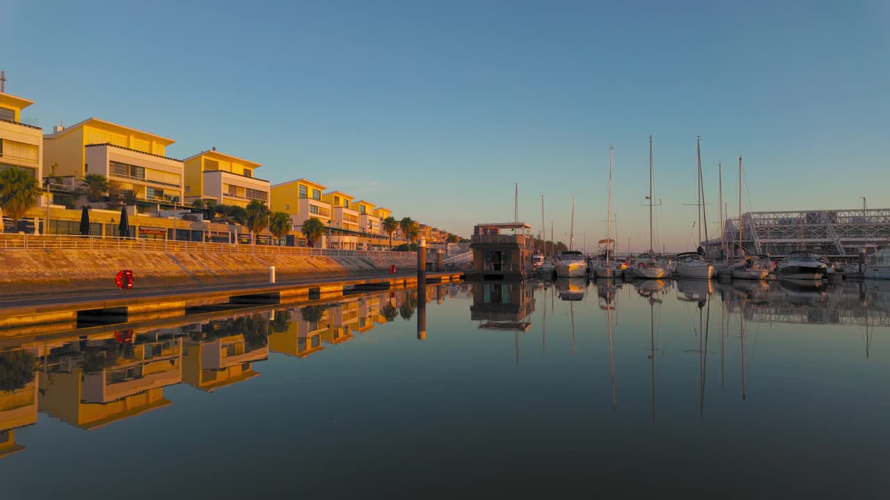 Marina at Parque das Nações during sunrise, Portugal