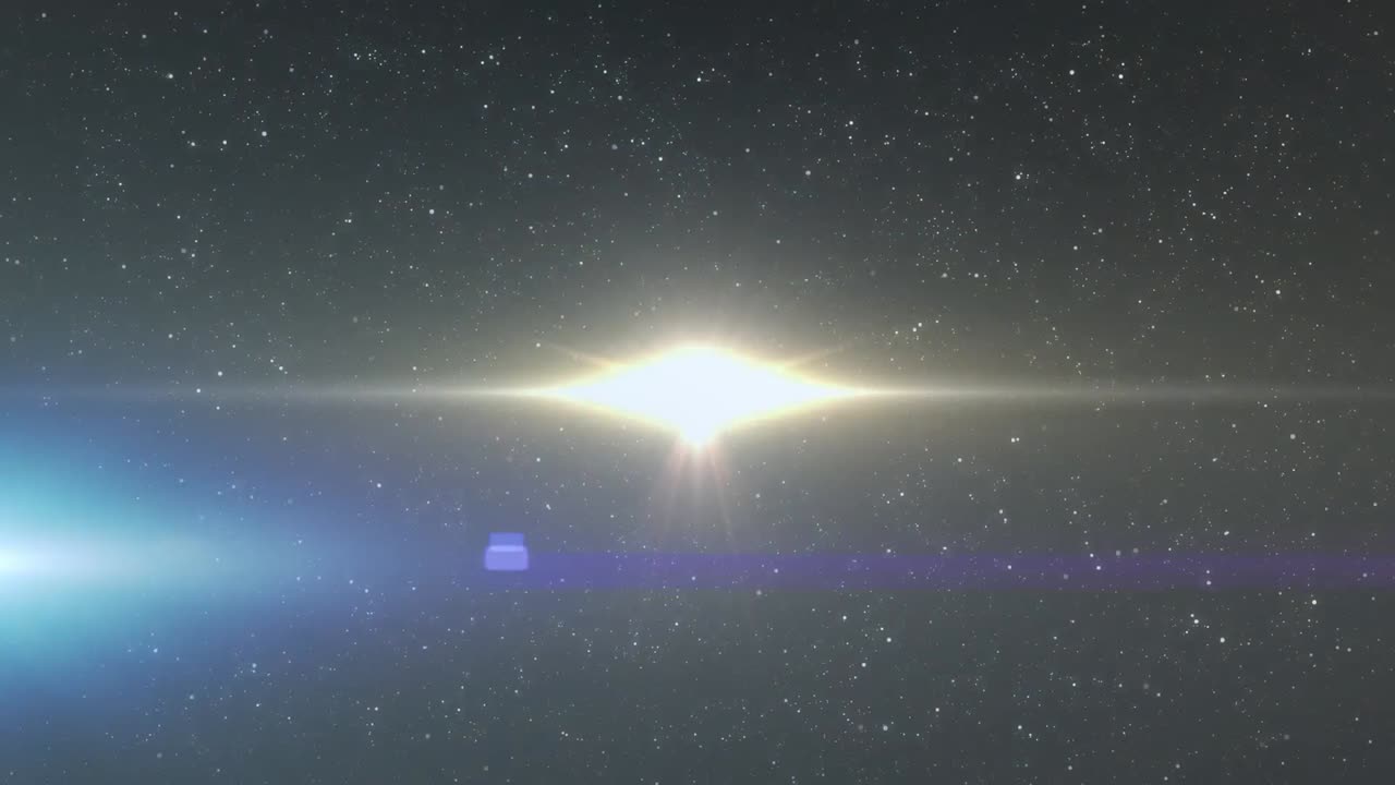 검은 바탕에 있는 빛의 흔적과 반점의 애니메이션