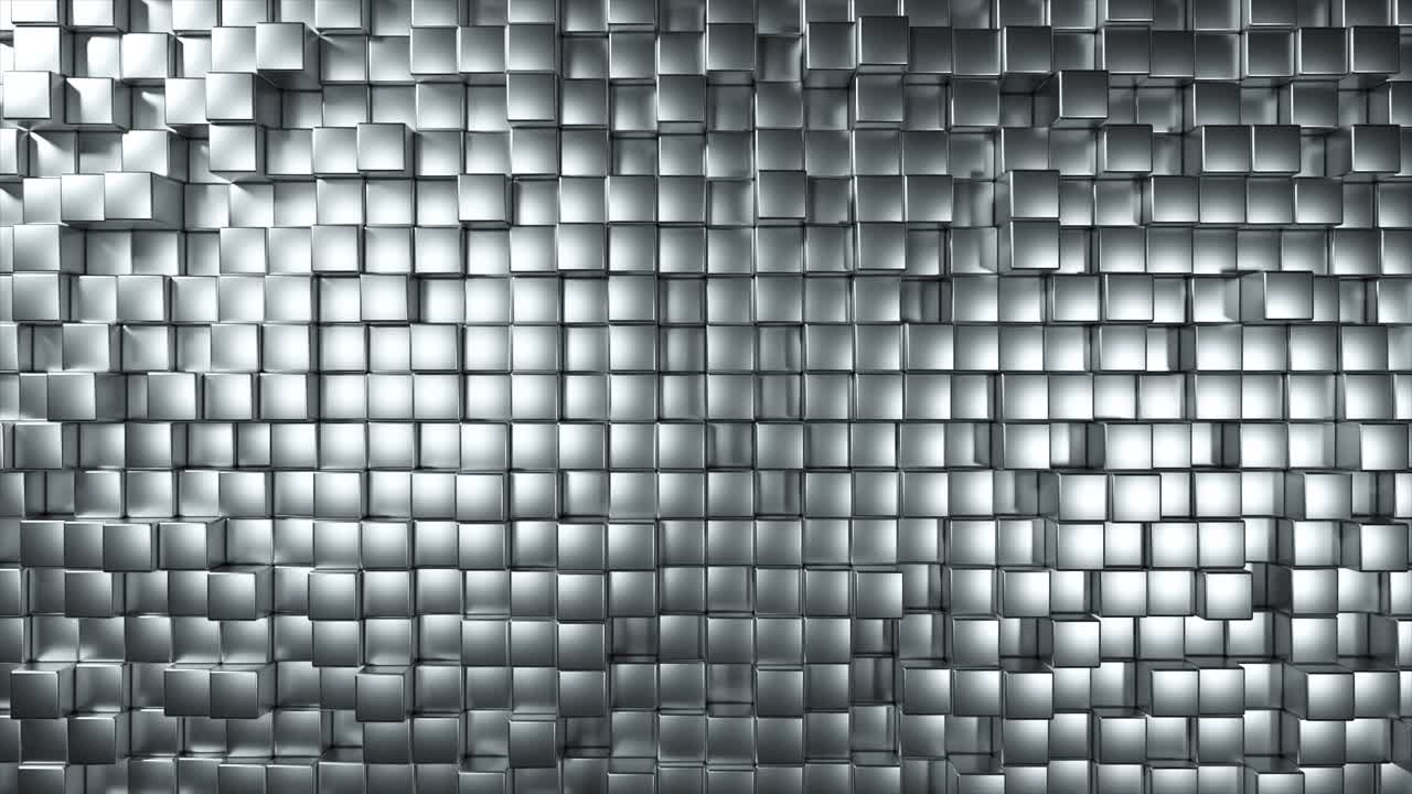 Pared de cubo de metal abstracto