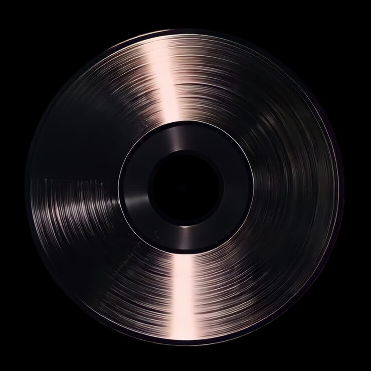 Vintage vinylplate nostalgi-animasjon isolert element, transparent 4K-video, alfakanal, ProRes