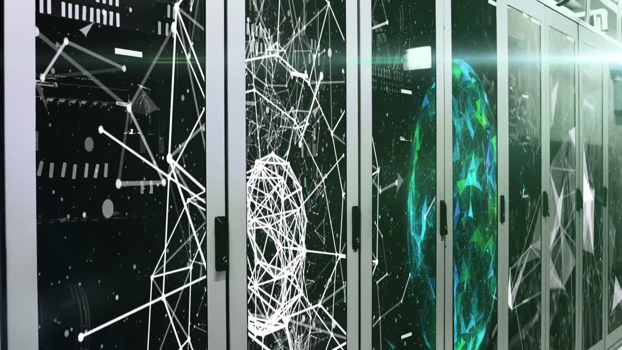 Animation of networks of connections over computer servers