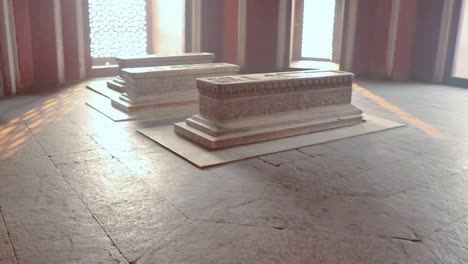 graveyards inside humayun tomb at morning from unique perspective