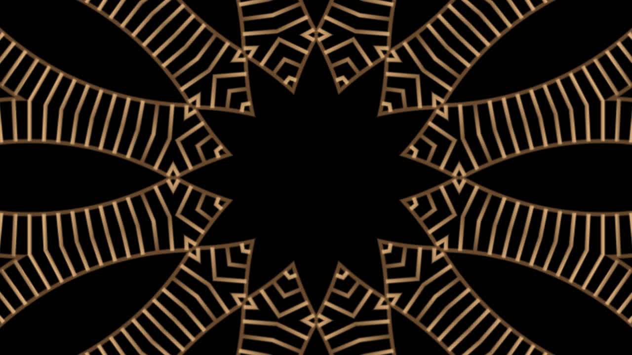 Elegant Gold and Black Abstract Geometric Patterns