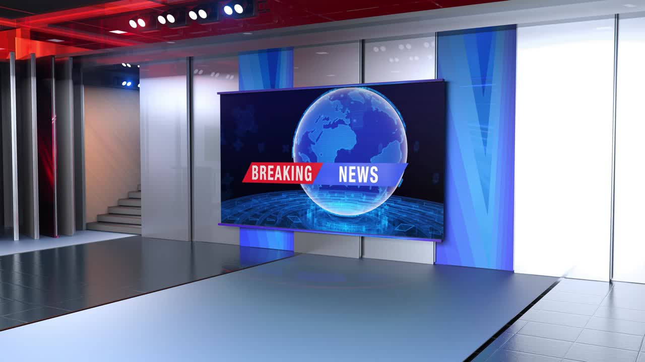 3d 가상 뉴스 스튜디오 배경, 루프