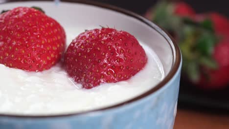 perfecto de yogur de fresa