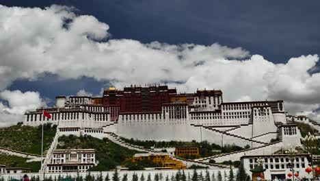 potala palace time lapse. dalai lama place. lhasa, tibet