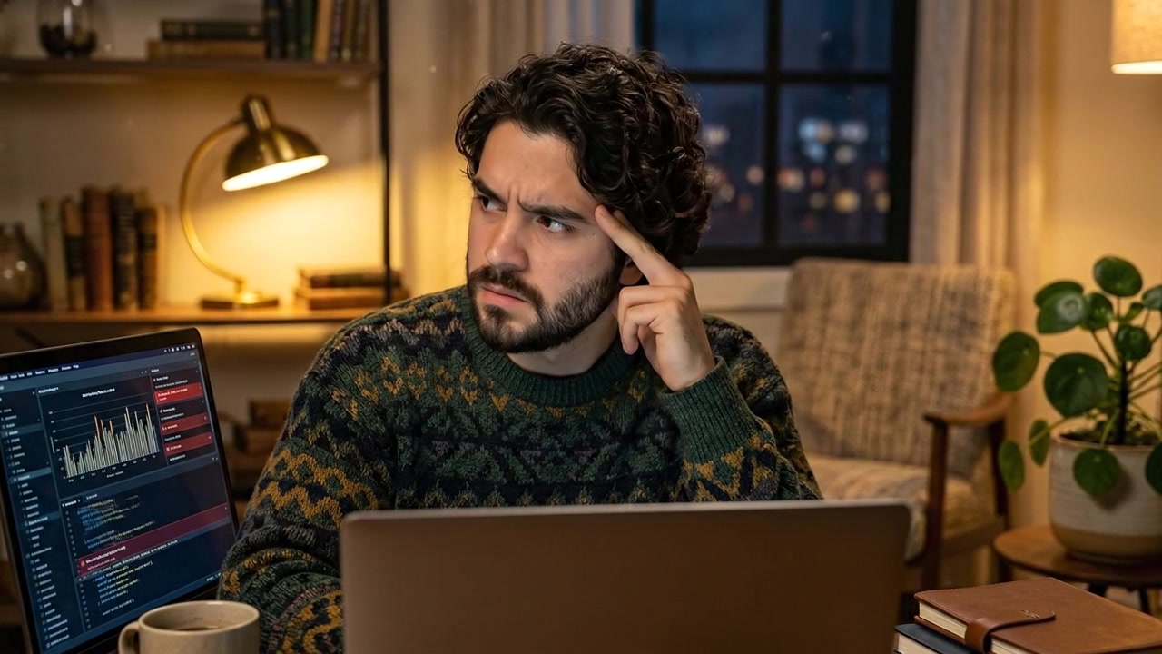 Business professional experiencing stress while working at home office desk