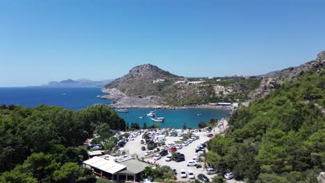 Rhodes-Daños-Por-Incendios-Forestales-Después-De-Que-El-Cuerpo-De-Bomberos-Se-Fuera-En-Grecia,-Rhodes-Se-Quemó-En-Lindos,-Archangelos,-Masari,-Agathi,-Malonas,-Lardos,-Kalathos,-Asklepieion