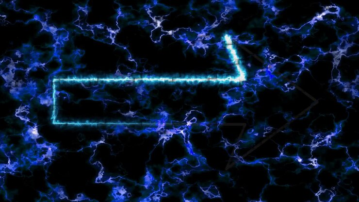 single arrows glow ice blue color laser fast move on thunder bolt granite wallpaper texture background