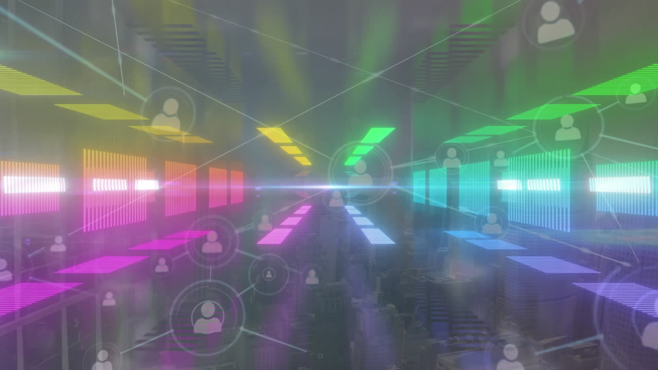 모양에 대한 연결 네트워크의 애니메이션