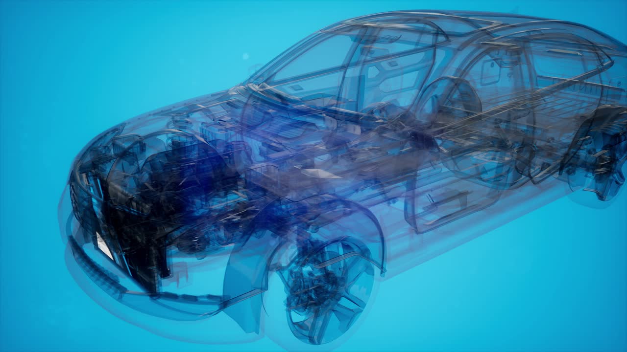 자세한 자동차 엔진 및 다른 부품