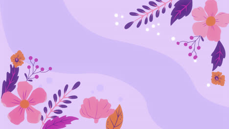 motion graphic of flat floral background