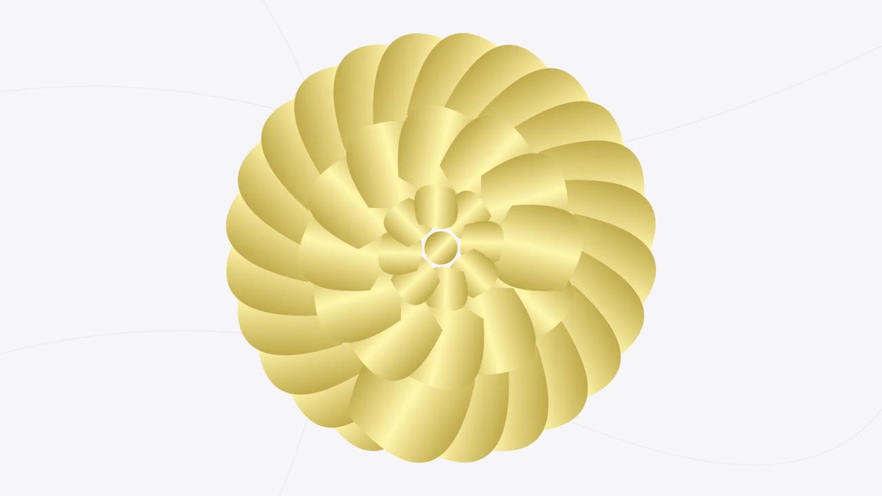 Rotating Golden Floral Pattern Animation