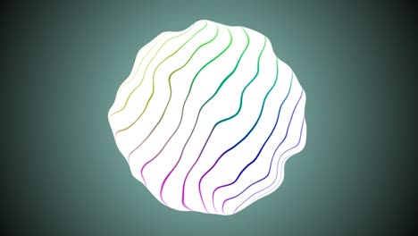 spinning abstract sphere on gradient background. rotating sphere animation.