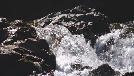 primer plano de la cascada de la isla de vancouver, columbia británica, canadá