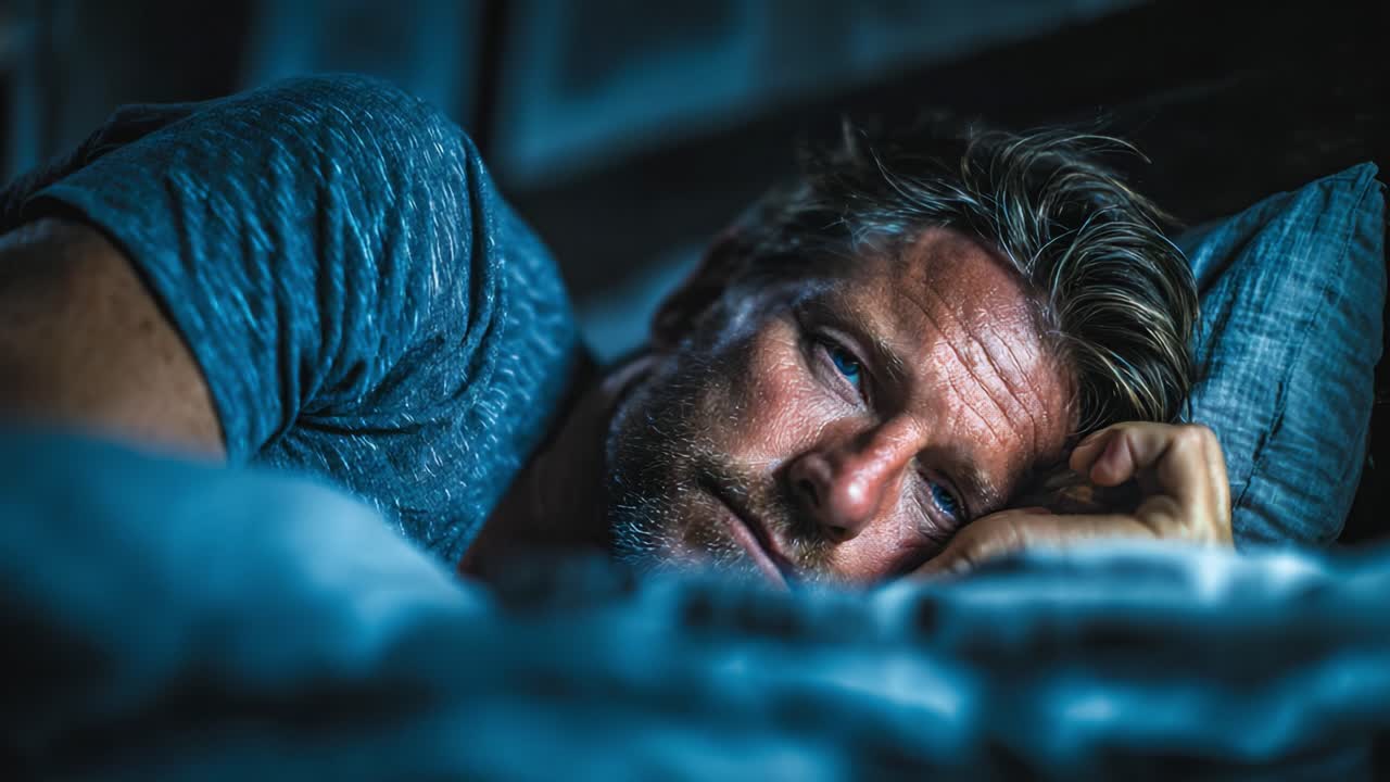 Un momento sereno: che cattura la transizione dalla veglia al sonno profondo, mostrando emozioni e relax in un'accogliente camera da letto.