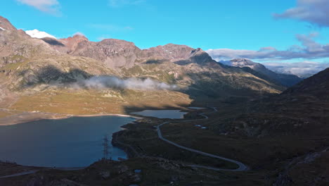 scenic bernina pass in switzerland, showing serene mountain landscape