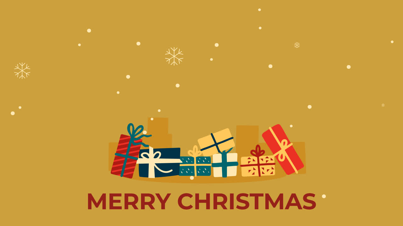 손으로 그린 크리스마스 인스타그램 포스트 컬렉션의 애니메이션