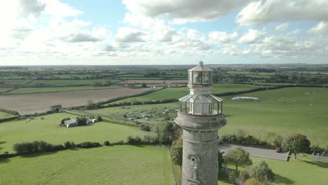 flying through the stone tower spire of lloyd in kells road, ireland