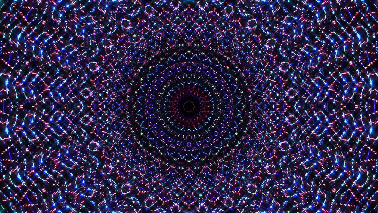 Beautiful shining abstract kaleidoscope, shining colorful light set smooth motion